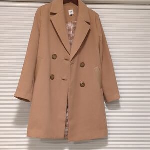 CAbi Camel Coat with Patterned Lining